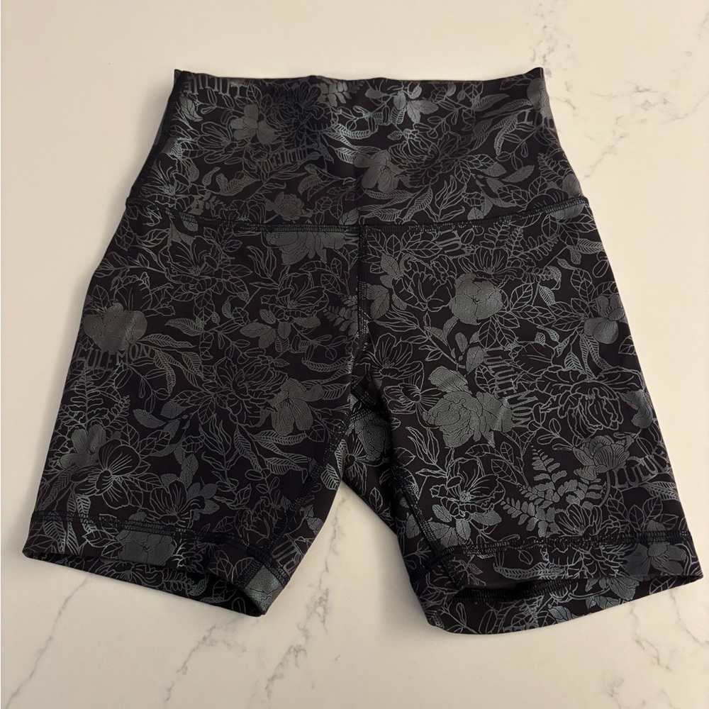Lululemon Athletica Black Bike Shorts High-Waisted Performance